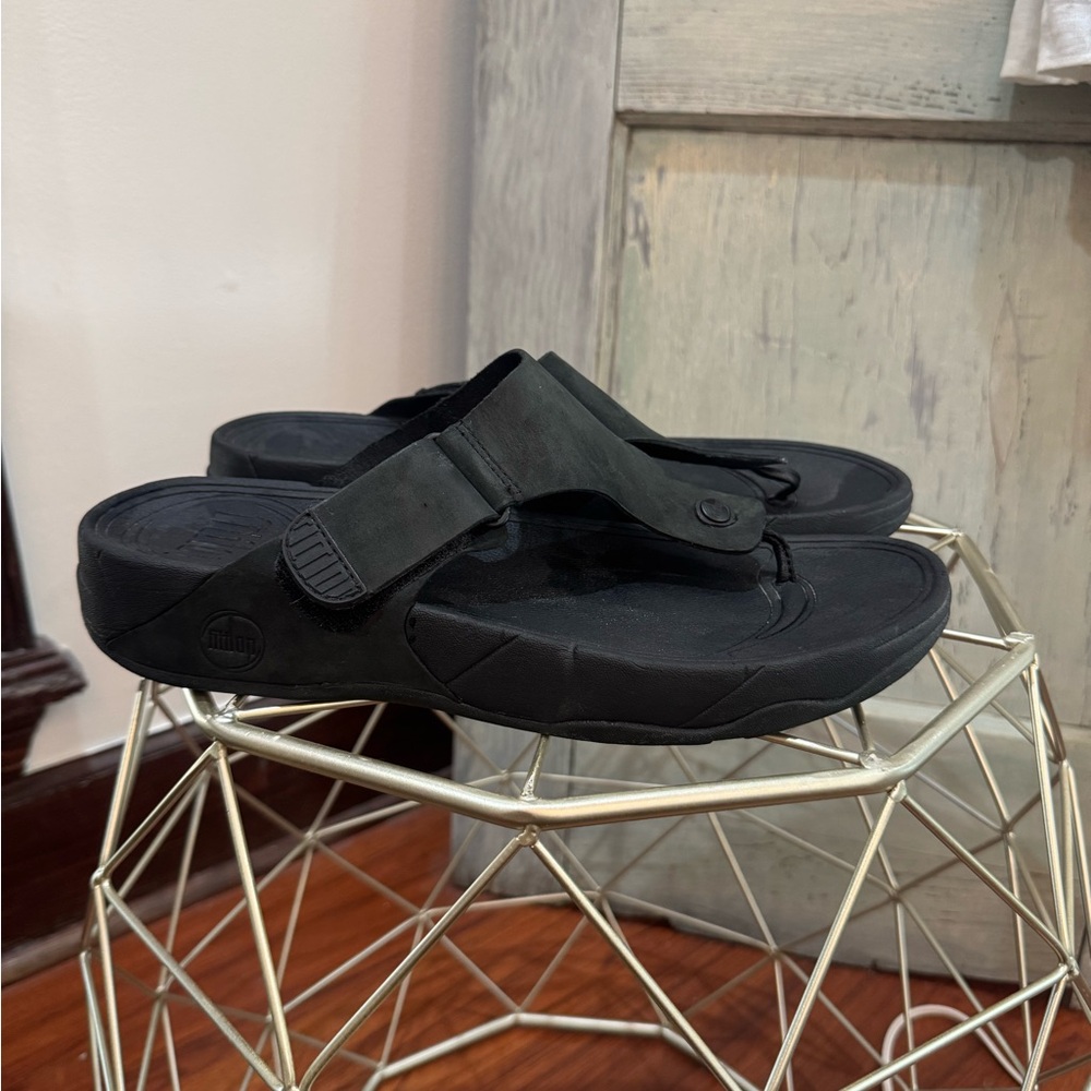 FitFlop Men's Track II Thong Sandal. Size 12. Black